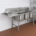 Thumbnail image #3 for Eagle 414 Series Coved Corner Three-Compartment Sink with 24-Inch Left Drainboard