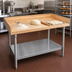 Thumbnail image #3 for BK Resources 72-Inch x 36-Inch Bakers Table with Hard Maple Top and Stainless Steel Undershelf