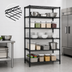 Thumbnail image #3 for Quantum 60-Inch x 14-Inch x 63-Inch Black Epoxy Wire Shelving Starter Kit with 5 Shelves