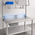 Thumbnail image #3 for New Age 60-Inch W x 6-Inch H Stainless Steel Sink Table Backsplash