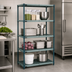 Thumbnail image #3 for Quantum 4-Tier Stationary Wire Plastic Mat Shelving Unit, 42 x 24 x 74 Inches, Green Epoxy Antimicrobial Finish
