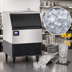 Thumbnail image #3 for Maxx Ice V-Series 200 lb Self-Contained Air-Cooled Full Dice Ice Machine with 75 lb Built-In Bin