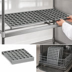 Thumbnail image #3 for Fermod Fermostock 64269-R1 47-Inch W x 18-Inch D Horizontal Vented Polymer-Insert Aluminum Shelf, 800-lb Capacity