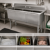 Thumbnail image #3 for Advance Tabco FC-3-1818 Freestanding 3-Compartment Fabricated Stainless Steel Sink with 18 x 18 x 14-Inch Bowls