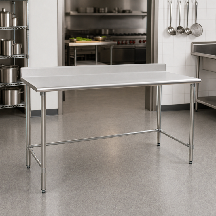 Product image #3 for Eagle Group BlendPort Budget Series 430 Stainless Steel Work Table with 4-1/2-Inch Backsplash, 72 x 30 Inches