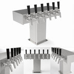 Thumbnail image #3 for Perlick Corporation 4006-6B 6-Faucet Countertop Glycol-Cooled Tee Draft Beer Tower, Stainless Steel