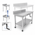 Thumbnail image #3 for John Boos Adjustable-Height Stainless Steel ADA Work Table with 5-Inch Backsplash and Locking Casters, 72 x 30 Inches