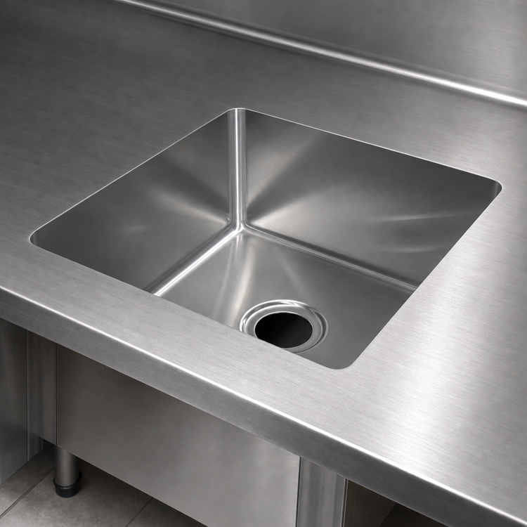 Product image #3 for John Boos Weld-In Undermount 1-Compartment Stainless Steel Sink