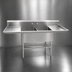 Thumbnail image #3 for Eagle Group Spec-Master FFN2740-2-24-14/3 Two-Compartment Flush Front Stainless Steel Sink with Dual 24-Inch Drainboards