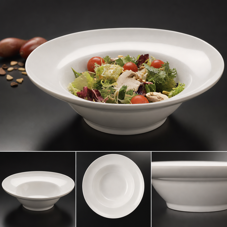 Product image #3 for Endurance 57 oz. Round White Melamine Bowl