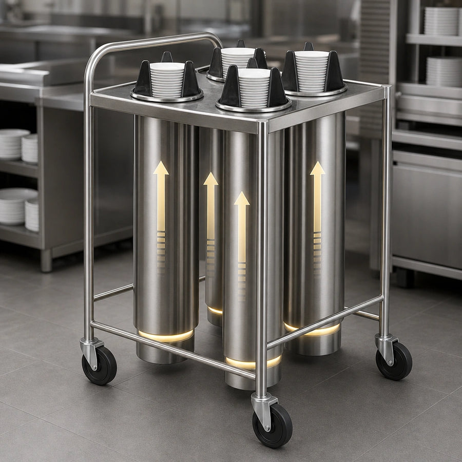 Self-Elevating Dish Tubes