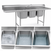 Thumbnail image #3 for Eagle Group 314 Series 3-Compartment Sink with Left Drainboard, 304 Stainless Steel, 86-3/4 Inch Wide x 31-3/4 Inch Deep