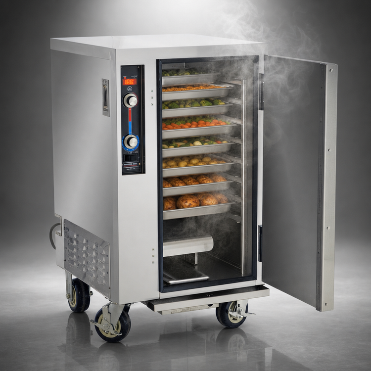 Product image #3 for FWE MT-1220-8 Mobile Moisture-Temp Heated Holding Cabinet, 8-Pan Capacity