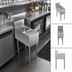 Thumbnail image #3 for Krowne Royal Series Freestanding Stainless Steel Underbar Hand Sink, 1 Compartment, with Included Faucet