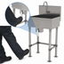 Thumbnail image #3 for Advance Tabco Freestanding Floor Model Stainless Steel Hand Sink with Toe-Operated Push Valve and Gooseneck Spout