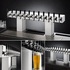 Thumbnail image #3 for Perlick Corporation 4006-12BPC4 Extra-High 12-Faucet Glycol-Cooled Polished Chrome Bridge Tee Draft Beer Tower, Countertop