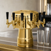 Thumbnail image #3 for Glastender 6-Faucet Mushroom Draft Dispensing Tower, Air-Cooled, Polished Brass, Countertop