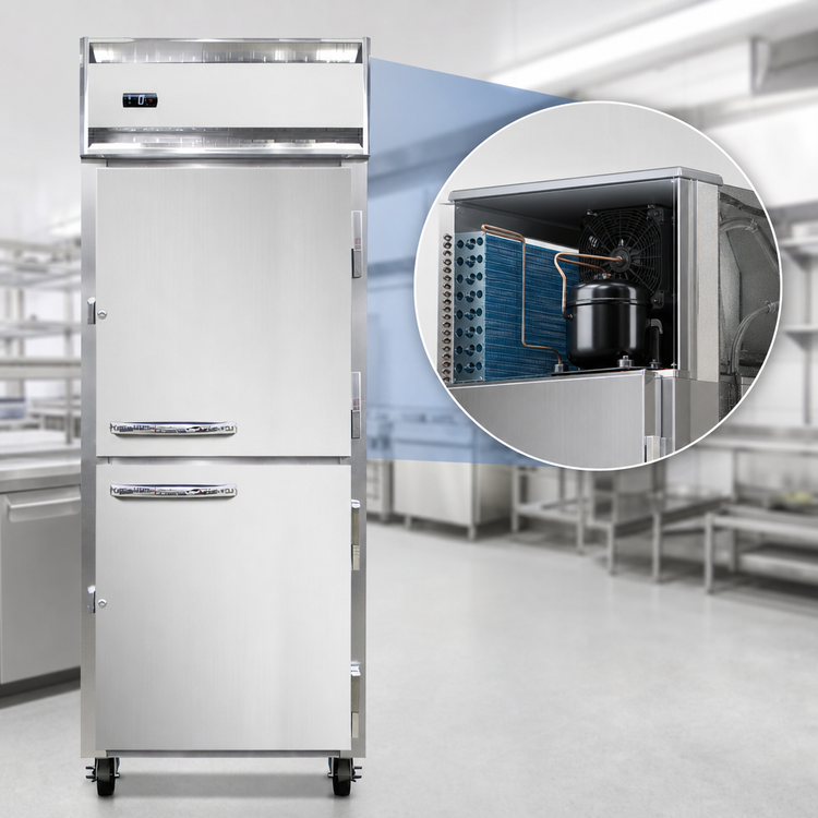 Product image #3 for Continental Refrigerator 1FENSAHD One-Section Extra-Wide Reach-In Freezer with Half Doors