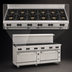 Thumbnail image #3 for Wolf Challenger XL 72-Inch Gas Restaurant Range with 12 Open Burners and 2 Convection Ovens
