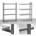 Thumbnail image #3 for Cambro Camshelving Basics Plus 4-Tier Solid Polymer Add-On Shelving Unit, 24 x 48 x 72 Inches, Brushed Graphite
