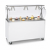 Thumbnail image #3 for Vollrath 2-Series Affordable Portable 46-Inch Mobile Utility Station with Stainless Steel Seamless Top, Buffet Breath Guard, and White Vinyl-Clad Base