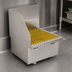 Thumbnail image #3 for Eagle Group 23.625-Inch Flush Floor-Mounted 304 Stainless Steel Mop Sink with Left End Splash and Fiberglass Grating