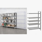 Thumbnail image #3 for Cambro Camshelving® Elements EXA213684VS5480 Stationary 5-Shelf Polymer Add-On Shelving Unit, 21 x 36 x 84 in, 4 Vented/1 Solid, Gray