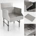 Thumbnail image #3 for Advance Tabco Prestige Stainless Steel Recessed Glass Unit, 18 Inch x 30 Inch, Open Base