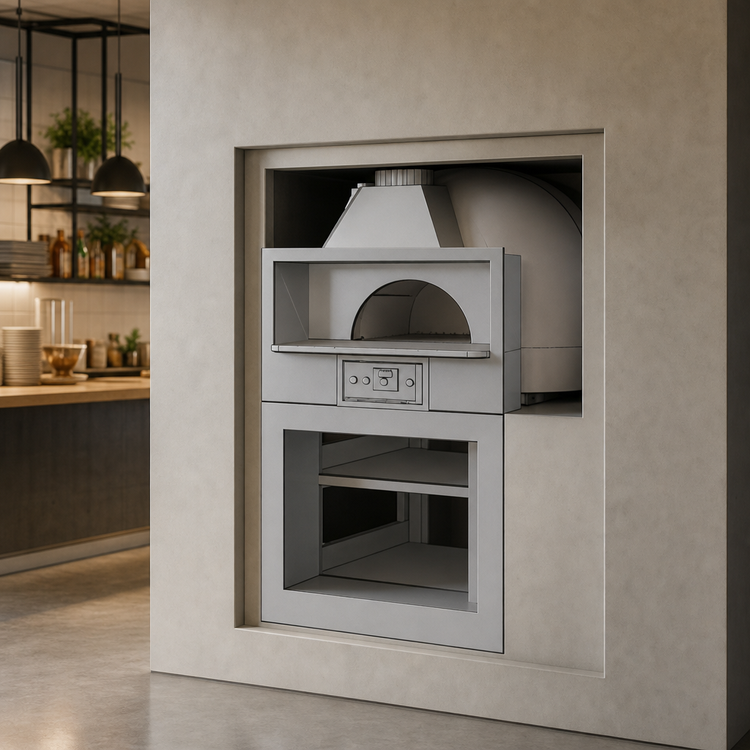 Product image #3 for Marra Forni Enclosed Facade 43.3-Inch Wood-Fired Brick Pizza Oven with Stand