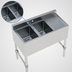 Thumbnail image #3 for Sapphire Manufacturing 36-Inch Two-Compartment Underbar Sink with Right Drainboard