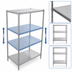 Thumbnail image #3 for John Boos 42-Inch W x 18-Inch D x 36-Inch H Stationary Stainless Steel Dry Storage Shelving Unit with 2 Adjustable Shelves