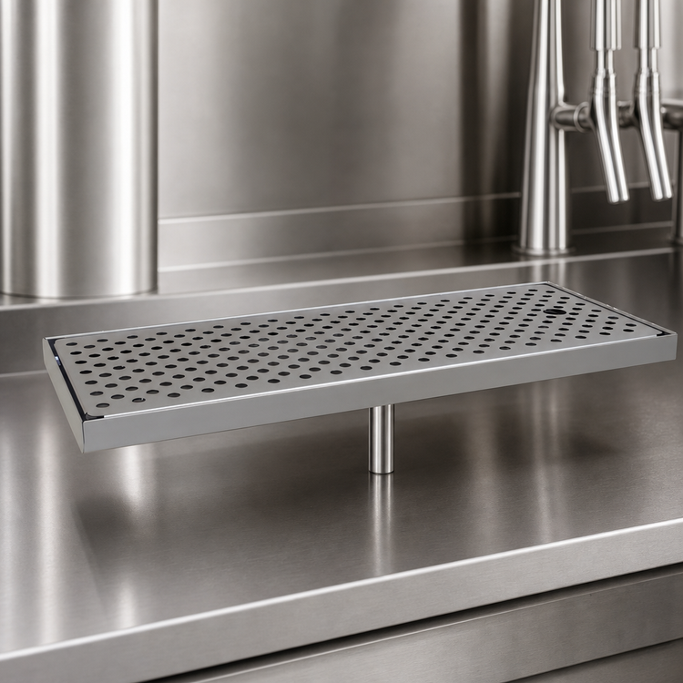 Product image #3 for Glastender Surface Mount Stainless Steel Drain Pan, 20 x 8 Inches