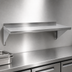 Thumbnail image #3 for BK Resources 72-Inch x 12-Inch T-304 Stainless Steel Wall Shelf with Rear Up-Turn