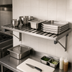 Thumbnail image #3 for Eagle Group Cooking Line Heavy Duty Wall-Mounted Stainless Steel Shelf, 48 W x 18 D Inches