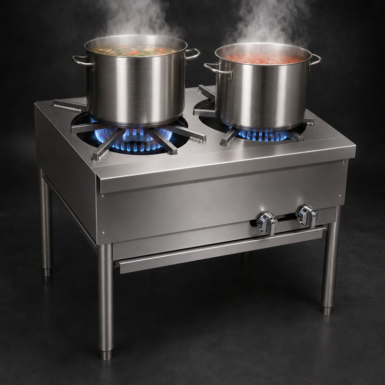 Product image #3 for Southbend SPR-2J 36-Inch Double Stock Pot Range with Two 3-Ring Cast Iron Burners, 240,000 BTU