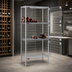 Thumbnail image #3 for Eagle Group 3-Tier Chrome Bulk Wine Storage Rack with Hinged Security Doors, 36 x 14 x 74 Inches