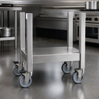 Thumbnail image #3 for Eurodib USA Dito Sama 653017 Stainless Steel Mobile Equipment Stand, 17.5W x 20.69D x 27.19H