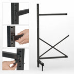Thumbnail image #3 for Metro SmartLever SM862142-ADD Add-On Cantilever Shelving Kit for 42"W x 21"D Shelves, 86-3/8"H, Epoxy-Coated Steel, NSF