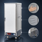 Thumbnail image #3 for Metro C5 Insulation Armour C539-CFS-4-GY Full-Height Mobile Heated Holding & Proofing Cabinet, Aluminum, 18 Sheet Pan Capacity, 120V