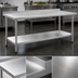 Thumbnail image #3 for Eagle Spec-Master 108-Inch Stainless Steel Work Table with Adjustable Undershelf and Rear Up-Turn