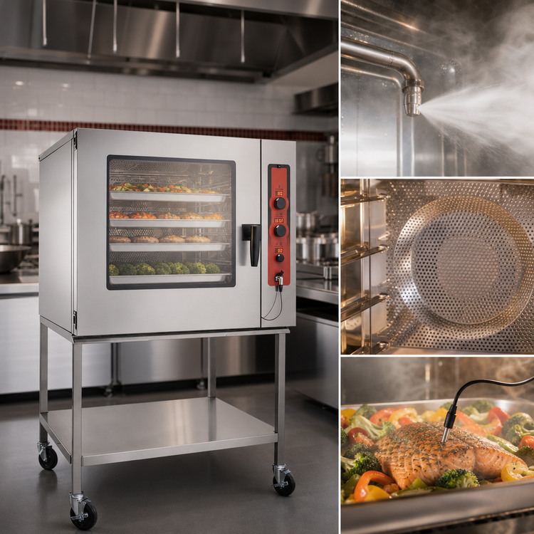 Product image #4 for Vulcan ABC Series 7-Rack Boilerless Combi Oven Steamer, Natural Gas, With Food Probe