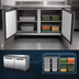 Thumbnail image #3 for Maxx Cold X-Series 48-Inch 2-Section Undercounter Freezer, 12 Cu. Ft., Stainless Steel