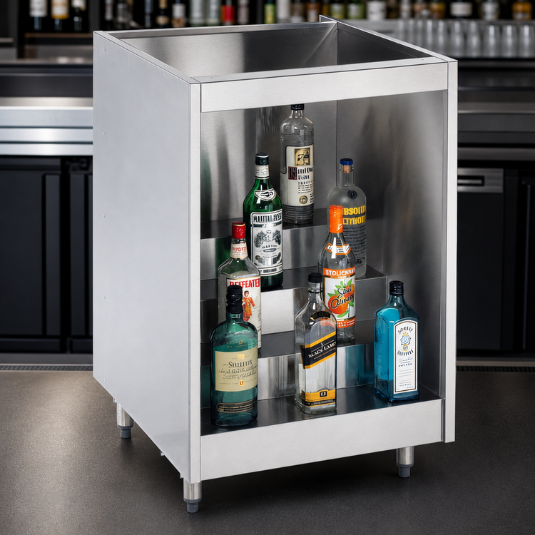 Product image #3 for Krowne Royal Series 18-Inch Back Bar Liquor Storage Display with 4-Step Open Base