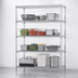 Thumbnail image #3 for Metro Super Erecta Convenience Pak 4-Shelf Wire Shelving Unit, 48W x 24D x 74H, Brite Finish