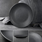Thumbnail image #3 for CFS Brands Ridge 5310738 10-1/2-Inch Free Form Slate Matte Melamine Dinner Plate Case of 12