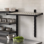 Thumbnail image #4 for Cambro Camshelving® Elevation EWSSKA2136V1580 Wall-Mounted Vented Add-On Shelf Kit, 21 x 36 Inches, Brushed Graphite