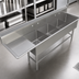 Thumbnail image #3 for John Boos Pro-Bowl 4-Compartment Stainless Steel Sink with 24-Inch Left Drainboard, 14-Inch Deep Bowls
