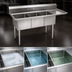 Thumbnail image #3 for John Boos E-Series 3-Compartment Stainless Steel Floor Model Sink with Right-Hand Drainboard