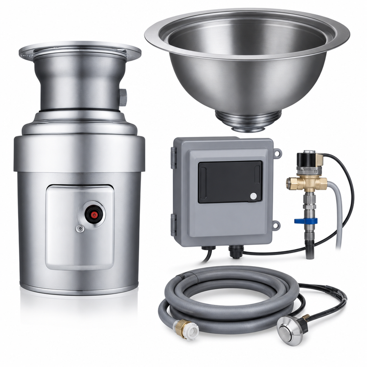 Product image #3 for InSinkErator SS-100 Commercial Food Waste Disposer Package with 15-Inch Bowl, 1 HP Motor, and AquaSaver AS-101 Control Center