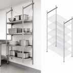 Thumbnail image #3 for Quantum TTK-E21GY 21-Inch Stationary End Kit for Overhead Track Shelving, Gray Epoxy Finish, 86-Inch Posts